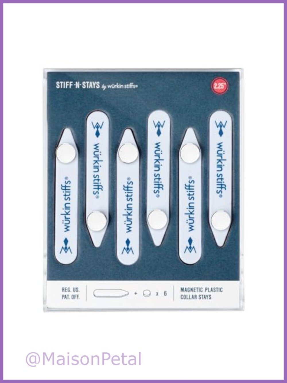 Magnetic Collar Stays Reinforced Plastic Polymer Shirt Accessories